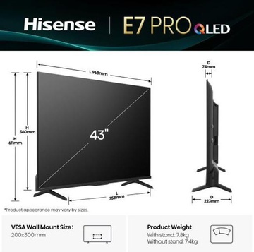 Hisense 43E7Q