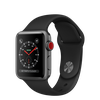 Apple Watch 38mm Series 3 GPS + Cellular Space Gray Aluminum Case with Black Sport Band (MQKG2)
