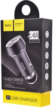 Hoco Z7 Transformer Car Charger 2.4A 2USB