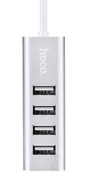 Hoco HB1 USB 4 port (1m) Silver