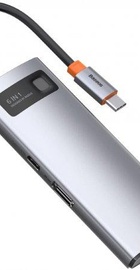 Baseus Metal Gleam Series 6-in-1 Multifunctional Type-C HUB  (3xUSB3.0 + 4KHD + RJ45 + Type-C) (CAHUB-CW0G)