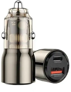 Wiwu Car Charger (1xType-C PD + 1xUSB 3.0) (Wi-QC012) 95W