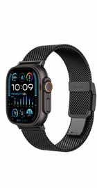 AmazingThing Premium Metal Band for Apple Watch 42/44/45/46/49 mm Black