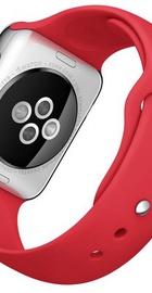 Apple Watch 42mm Stainless Steel Case with Red Sport Band (MLLE2)