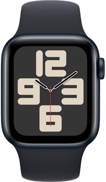 Apple Watch SE 2 GPS 40mm Midnight Aluminium Case with Midnight Sport Band S/M (MR9X3)