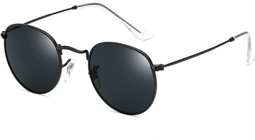 VMOERS Retro Small Round Sunglasses Men Vintage Brand Shades Male Black