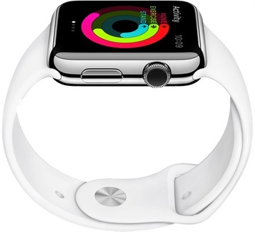 Apple Watch Sport 42mm Silver Aluminum Case with White Sport Band (MJ3N2)