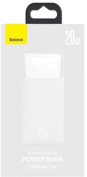 Baseus Bipow Digital Display 30000mAh 20W White (PPDML-N02)