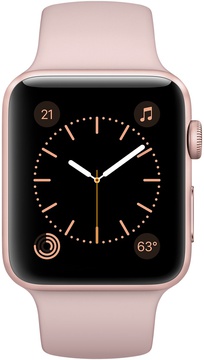Apple Watch 42mm Series 2 Rose Gold Aluminum Case with Pink Sand Sport Band (MQ142)