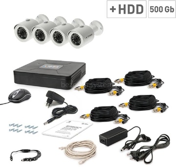 Tecsar AHD 4OUT + HDD 500GB (6756)