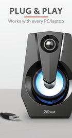 Trust Ziva RGB Illuminated 2.0 Gaming Speaker Set (24071)
