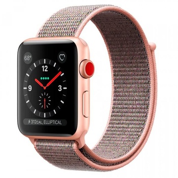 Apple Watch Series 3 GPS + Cellular 42mm Gold Aluminum w. Pink Sand Sport L. (MQK72)