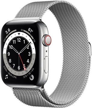 Apple Watch Series 6 GPS + Cellular 44mm Silver Stainless Steel Case with Milanese Loop (M07M3, M09E3)