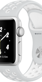 Apple Watch Nike+ 38mm Series 2 Silver Aluminum Case with Pure Platinum/White Nike Sport Band (MQ172)