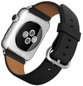 Apple Watch 42mm Stainless Steel Case with Black Classic Buckle (MLFA2)