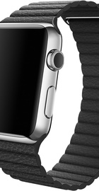 Apple Watch 42mm/44mm/45mm/46mm/49mm Leather Loop Large Black (MJY62)