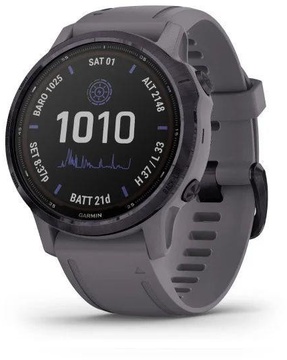 Garmin Fenix 6S Pro Solar Edition Amethyst Steel with Shale Gray Band (010-02409-15)