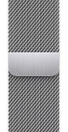 Apple Watch Series 7 GPS + Cellular 41mm Silver Stainless Steel Case with Silver Milanese Loop (MKHF3, MKHX3)