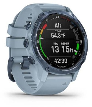 Garmin Descent Mk2S Mineral Blue with Sea Foam Silicone Band (010-02403-07)