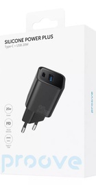 Proove Silicone Power Plus 20W (Type-C + USB) Black