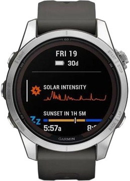 Garmin Fenix 7S Pro Solar Silver w. Graphite Band (010-02776-00/01)