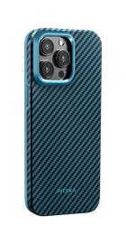 Pitaka MagEZ Case Pro 4 Twill 1500D Black/Blue for iPhone 15 Pro Max (KI1508PMPA)