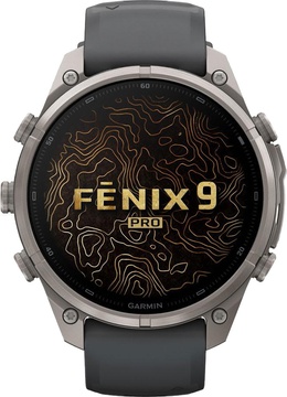 Garmin Fenix 9 Pro inReach 47mm Titanium with Graphite/Black Silicone Band (010-04336-20/21)