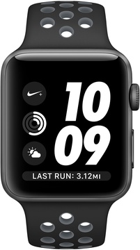 Apple Watch Nike+ 38mm Series 2 Space Gray Aluminum Case with Black/Cool Gray Nike Sport Band (MNYX2)