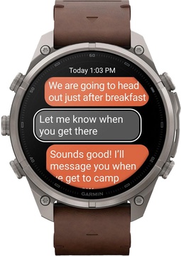 Garmin Fenix 9 Pro inReach 47mm Titanium with Walnut Leather Band (010-04336-40/41)