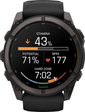 Garmin Fenix 9 51mm Carbon Gray DLC Titanium with Black Silicone Band (010-04763-10/11)