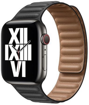 Apple Watch Leather Link Black M/L for Watch 42mm/44mm/45mm/46mm/49mm (MY9N2)