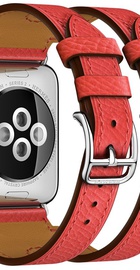 Apple Watch Hermes Leather Double Buckle Cuff 38mm/40mm/41mm/42mm Rose Jaipur Epsom (MNHT2)