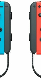 Nintendo Switch OLED with Neon Blue and Neon Red Joy-Con