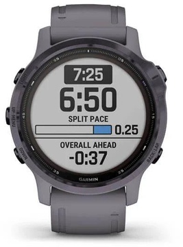 Garmin Fenix 6S Pro Solar Edition Amethyst Steel with Shale Gray Band (010-02409-15)