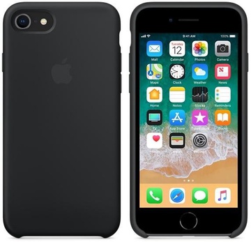 Apple iPhone 8 / 7 Silicone Case - Black (MQGK2)