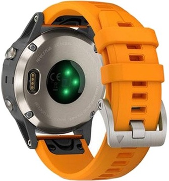 Garmin Fenix 5 Plus Sapphire Titanium with Solar Flare Orange Band