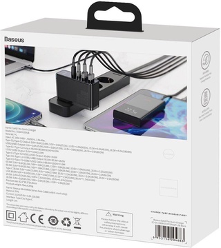 Baseus GaN2 Pro Q.C 2C + Charger Type-C Cable 100W White (CCGAN2P-L02)