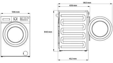 Beko WRE6512XWWE