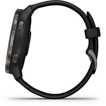 Garmin Venu 2 Slate with Black Leather Band (010-02430-21)
