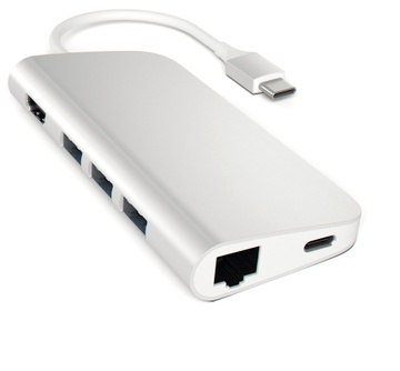 Satechi Type-C Multi-Port Adapter 4K with Ethernet Silver (ST-TCMAS)