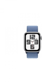 Apple Watch SE 2 GPS 40mm Silver Aluminium Case with Winter Blue Sport Loop (MRE33)