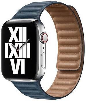Apple Leather Link M/L Baltic Blue for Watch 42mm/44mm/45mm/46mm/49mm (MY9L2)