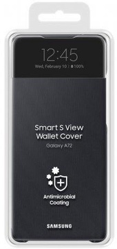 Samsung A725 Galaxy A72 Smart S View Wallet Cover Black (EF-EA725PBEG)