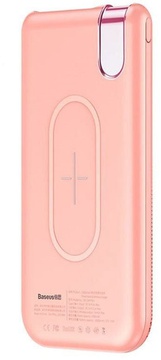 Baseus PowerBank Wireless Charger Thin 10000 mAh Pink