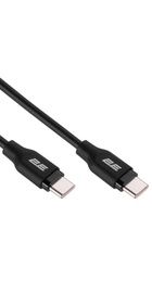 2E USB-C to USB-C Glow 60W 1m Black (2E-CCCC-BL)