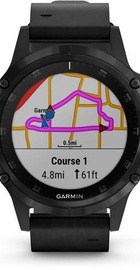 Garmin Fenix 5 Plus Sapphire Black with Leather Band (010-01988-07)