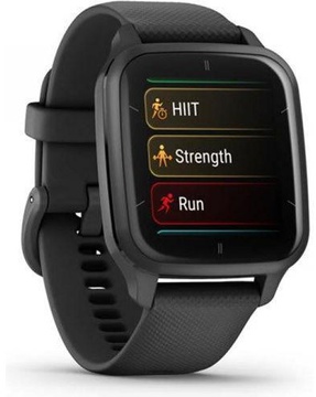 Garmin Venu Sq 2 – Music Edition Slate Aluminum Bezel with Black Case and Silicone Band (010-02700-00/10/80