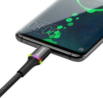 Baseus halo data cable USB For Type-C 3A 1m Black (CATGH-B01)