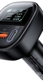 Acefast B5 101W  metal car charger with OLED smart display (AFB5B)