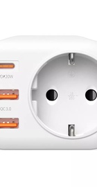 Proove Multifunctional Socket PD-01 EU 1AC (1 Type-C 20W + 2 USB) White